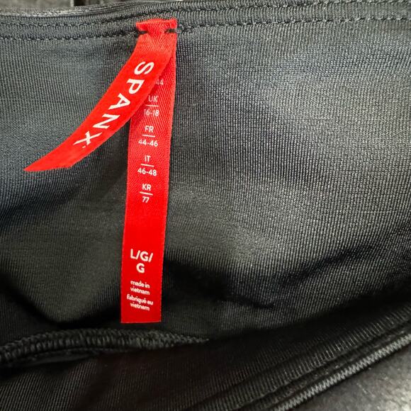 Spanx Faux Leather High Rise Leggings Black Women's Large Pull-on Large - Picture 9 of 11